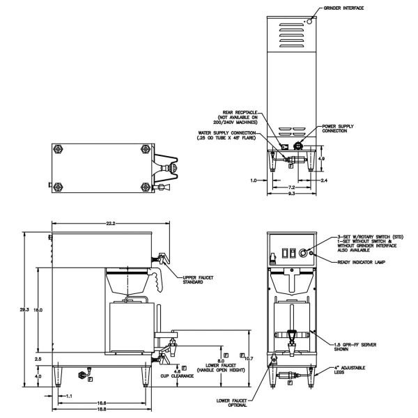 CAFETERA PARA CAFÉ AMERICANO BUNN SINGLE, MECH SF 23050.0011 - Imagen 2